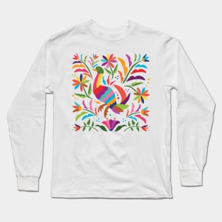 Mexican Otomí Duck / Colorful & happy art by Akbaly Long Sleeve T-Shirt